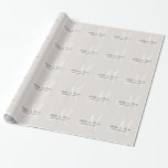 Rustic Linen White Wedding Monogram Wrapping Paper<br><div class="desc">Rustic linen white wedding monogram wrapping paper. Add a name and customise with an initial.</div>