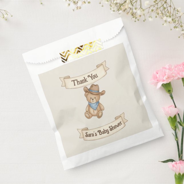Rustic Little Cowboy Baby Shower Favour Bag (Sealed)