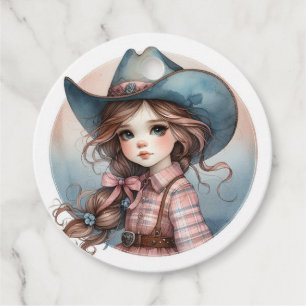 Rustic Little Cowgirl Baby Shower Favour Tags
