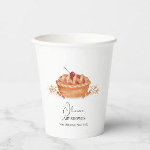 Rustic Little Cutie Pie Cherry Fall Baby Shower  Paper Cups