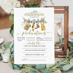 Rustic Little Fisherman Baby Shower Predictions