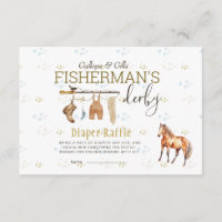 Rustic Little Fisherman’s Derby Baby Diaper Raffle