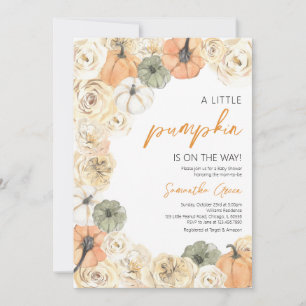 Rustic Little Pumpkin Baby Shower Invitation