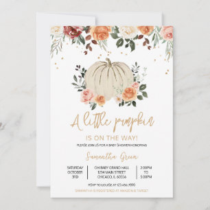 Rustic Little Pumpkin Baby Shower Invitation