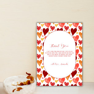 Rustic Little Sweetheart Valentine Baby Shower Thank You Card