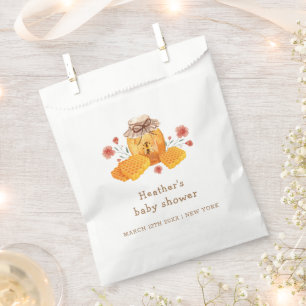 Rustic Little Wildflower Honey Bee Baby Shower Favour Bags