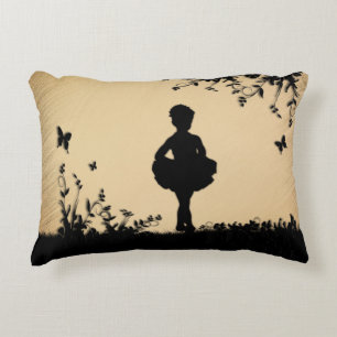 Rustic Littlest Ballerina Decorative Cushion
