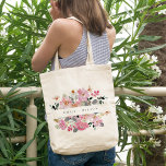 Rustic Lively Blush Pink Watercolor Floral Wedding Tote Bag<br><div class="desc">For any further customisation or any other matching items,  please feel free to contact me at yellowfebstudio@gmail.com</div>