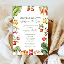 Rustic Locally Grown Farmer's Market Baby Shower