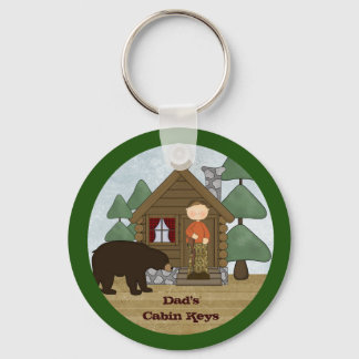 Rustic Lodge Country Cabin Keys with Bear Custom Key Ring