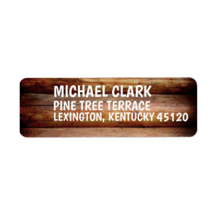 RUSTIC LOG RETURN ADDRESS LABELS