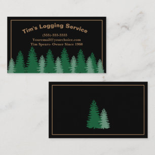 Rustic Logging Tree Company Service Business Card