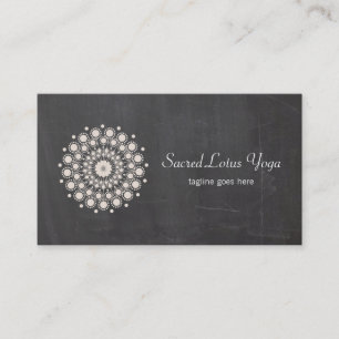 Rustic Lotus Mandala Yoga Business Card