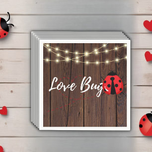 Rustic Love Bug Baby Shower Napkin