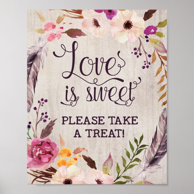 Rustic Love is Sweet Wedding Bridal Shower Decor (Front)