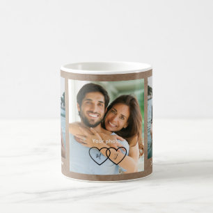 Rustic Love Story Photo Couple Romantic Monogram Coffee Mug
