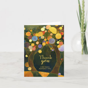 Rustic Love Trees Business Thank You Card