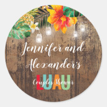 Rustic LUAU Couples Shower Party