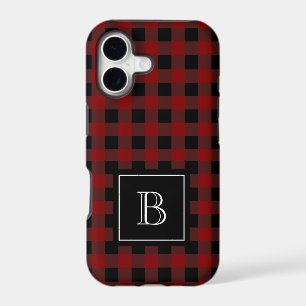 Rustic Lumberjack Buffalo Plaid Custom Monogrammed