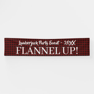 Rustic Lumberjack Plaid Typography Custom Event Banner