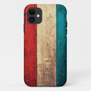 Rustic Luxembourg Flag Case-Mate iPhone Case