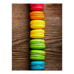 Rustic Macaron Stack Poster