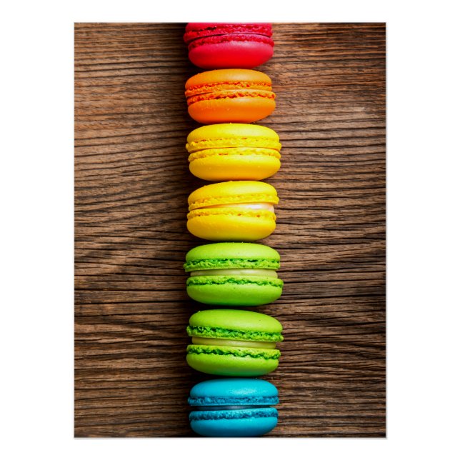 Rustic Macaron Stack Poster (Front)
