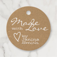 Rustic Made with Love Heart Symbol Kraft Paper