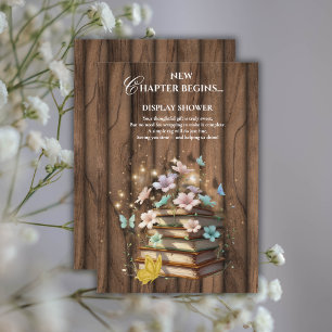 Rustic Magical Storybooks Baby Shower  Enclosure Card