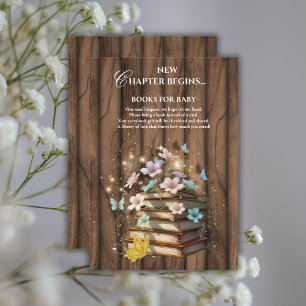 Rustic Magical Storybooks Baby Shower Enclosure Card