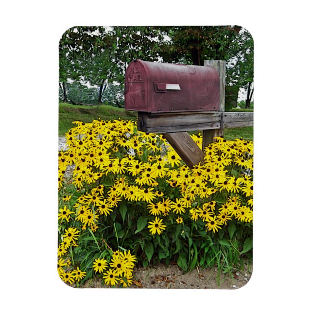 Rustic Mailbox Art  Magnet (Vertical)