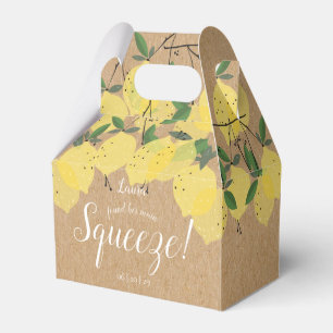 Rustic Main Squeeze Lemons Bridal Shower Favour Box