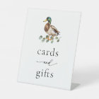 Rustic Mallard Duck Baby Shower Cards & Gifts Sign