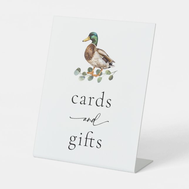 Rustic Mallard Duck Baby Shower Cards & Gifts Sign (Front)