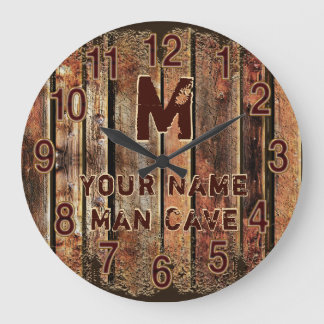 Rustic Man Cave Clock or Little Man Cave Pillow