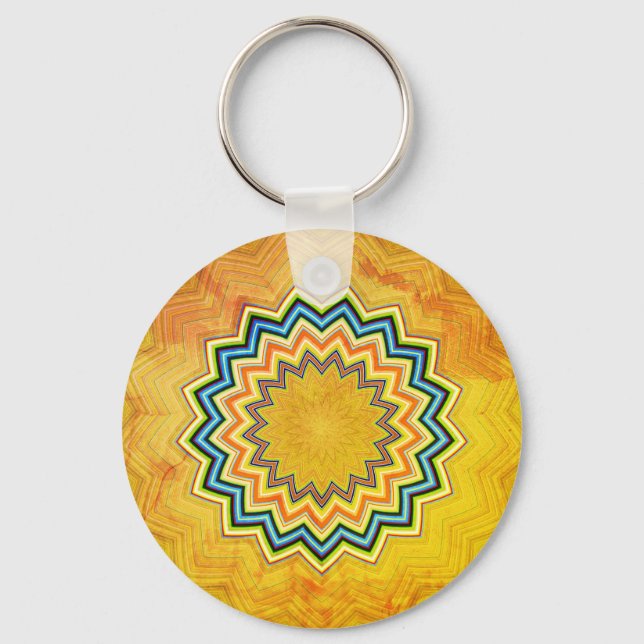 Rustic Mandala  Key Ring (Front)