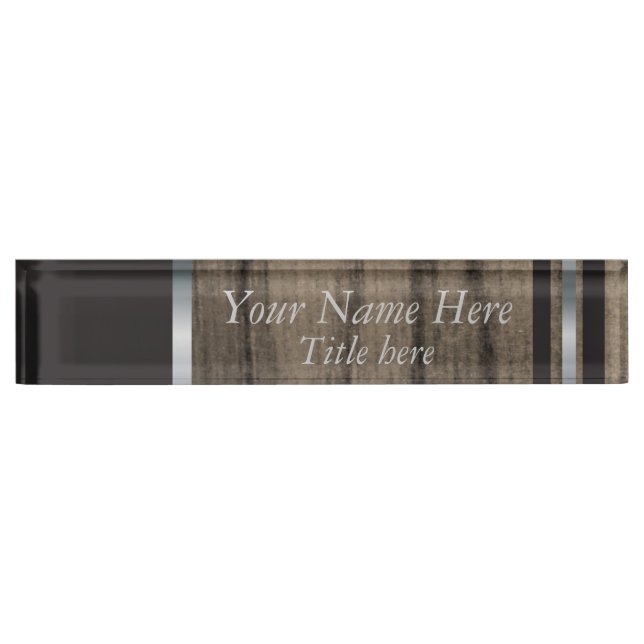 Rustic Manly Styled Name Plate (Front)
