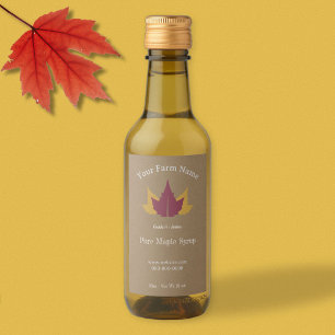 Rustic Maple Syrup Label Sticker