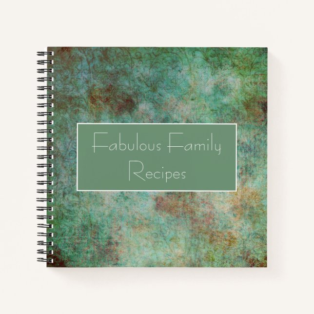 Rustic Marbled Recipe Notebook (Front)