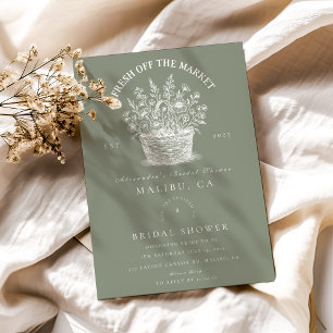 Rustic Market Garden Shower Invitation