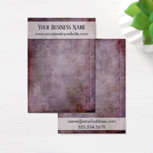 Rustic Maroon Red Earring Holder Display Cards