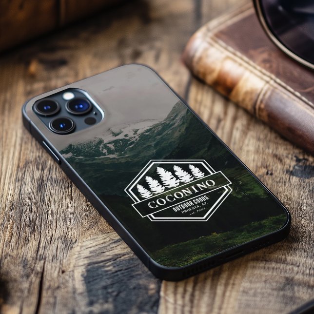 Rustic Masculine Forest Mountains Outdoors Case-Mate iPhone Case (Coconino cell phone)