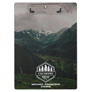 Rustic Masculine Forest Mountains Outdoors Clipboard
