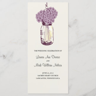 Rustic Mason Jar and Hydrangeas Program Programme