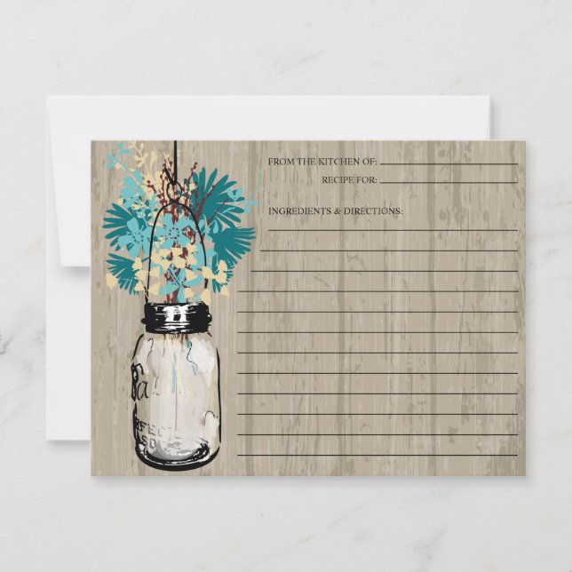 Rustic Mason Jar and Wildflowers | Recipe (Front)