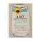 Rustic Mason Jar & Burlap and Sunflower RSVP Card