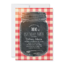 Rustic Mason Jar Picnic 100th Birthday Party