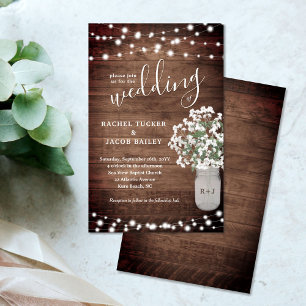 Rustic Mason Jar String Lights Budget Wedding