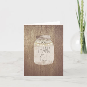 Rustic Mason Jar Thank You