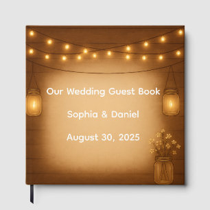 Rustic Mason Jar Wedding Guest Book